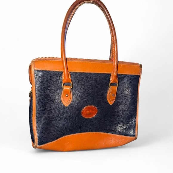 DOONEY & BOURKE Black and Tan Leather Tote Bag - Picture 8 of 8